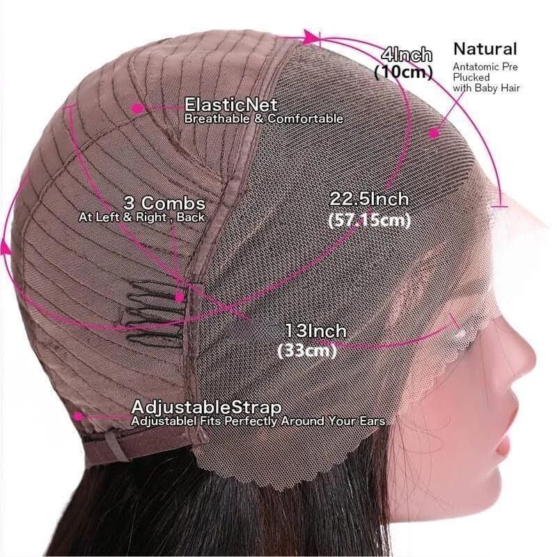 13*4 straight lace wigs 210 density 20 inches HD lace