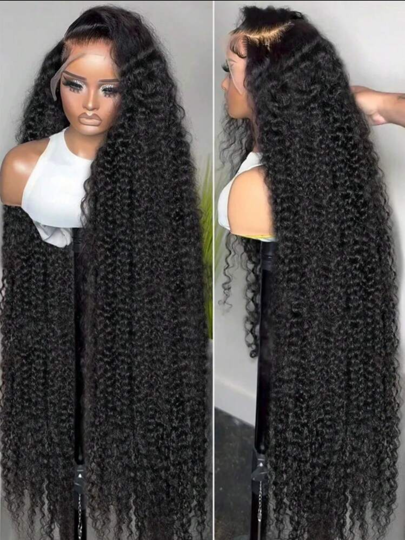 13*6 lace frontal kinky curly 30 inches