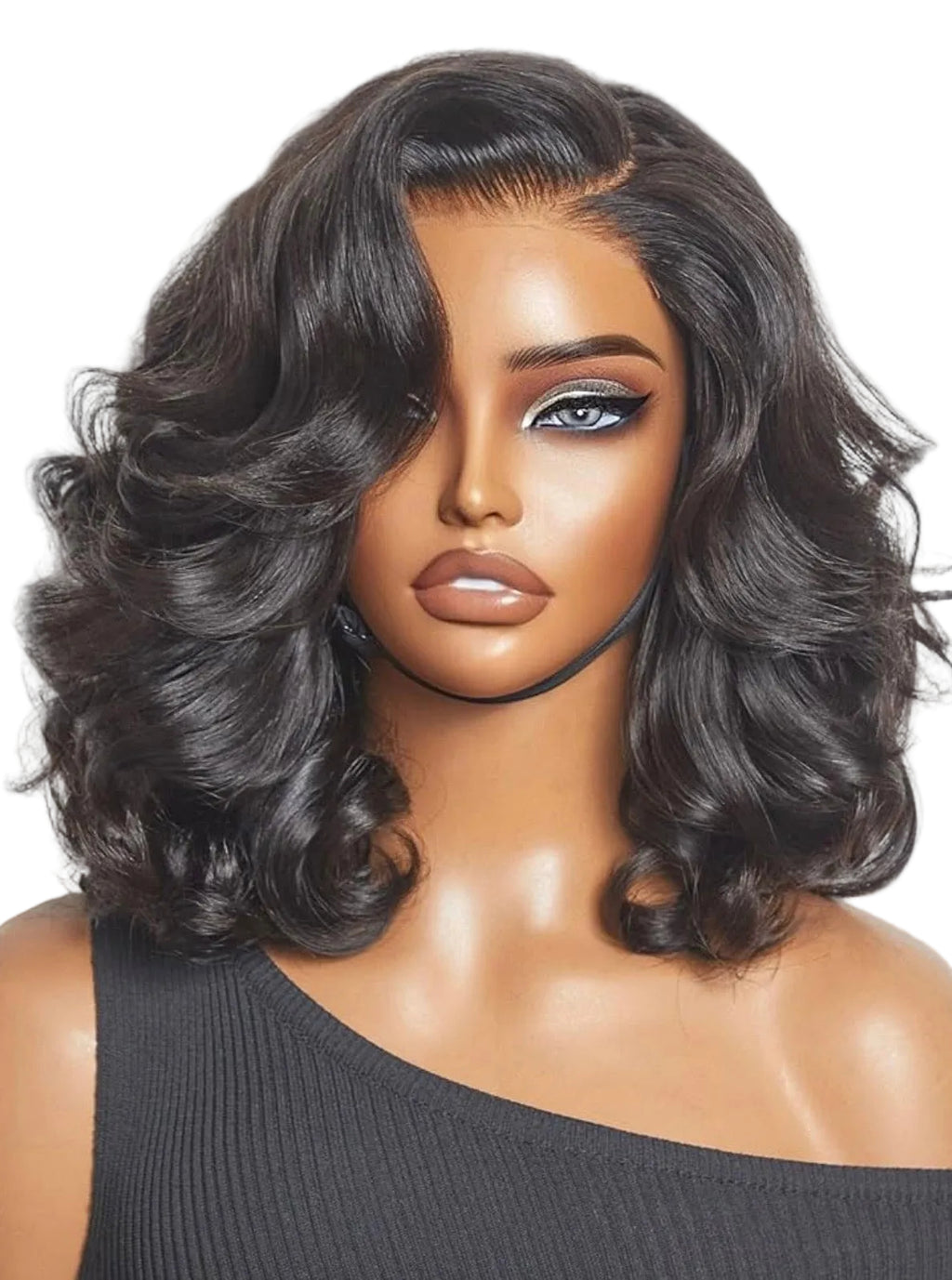 WEAR AND GO BODY WAVES 12 INCHES 250% DENSITY BOB 5*5 HD LACE WIGS %HUMAN HAIR