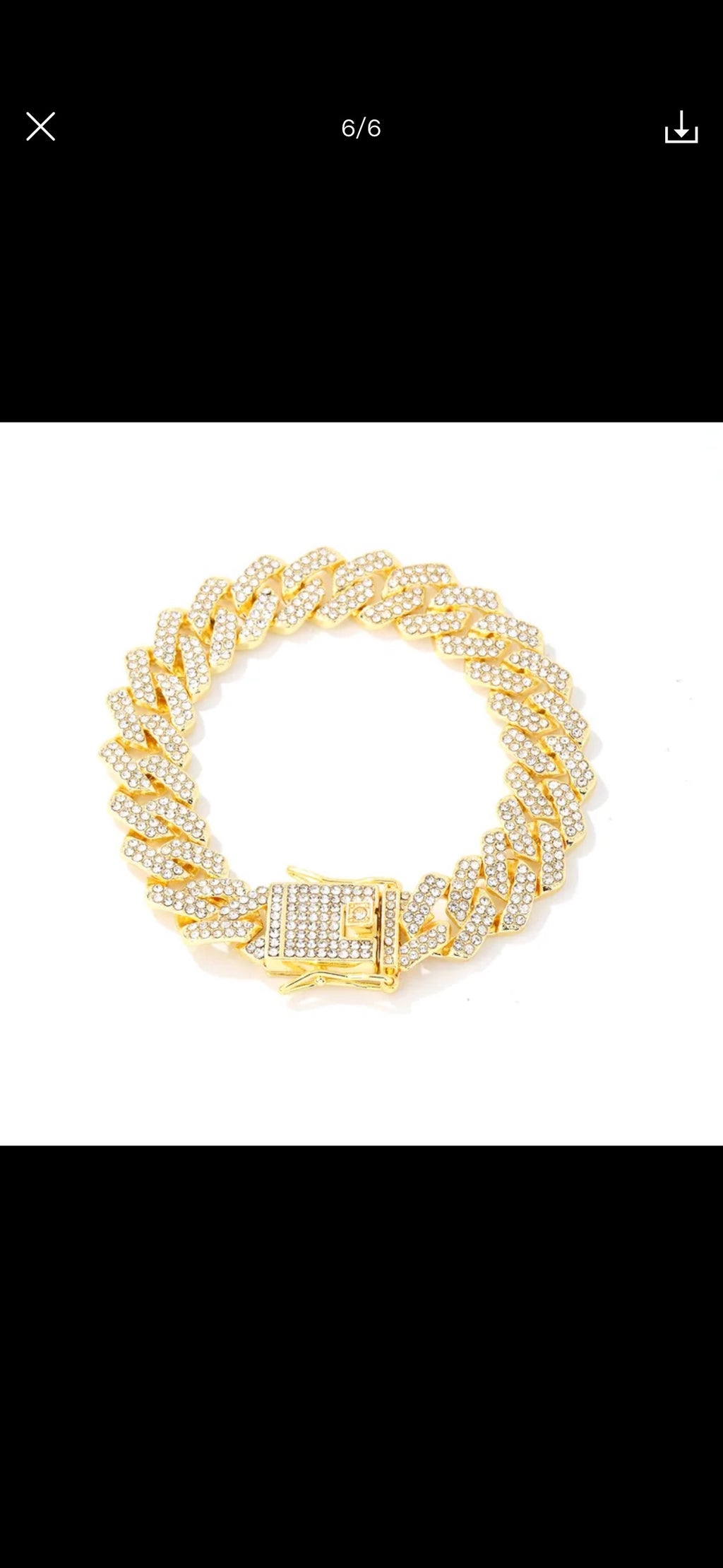 Necklace and Bracelet set for men Cuban style 18 inches 45 cm