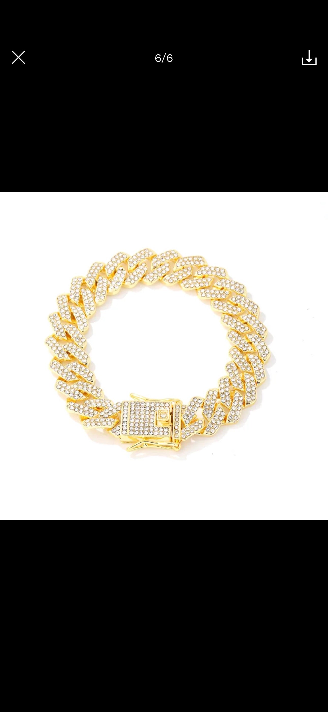 Necklace and Bracelet set for men Cuban style 18 inches 45 cm