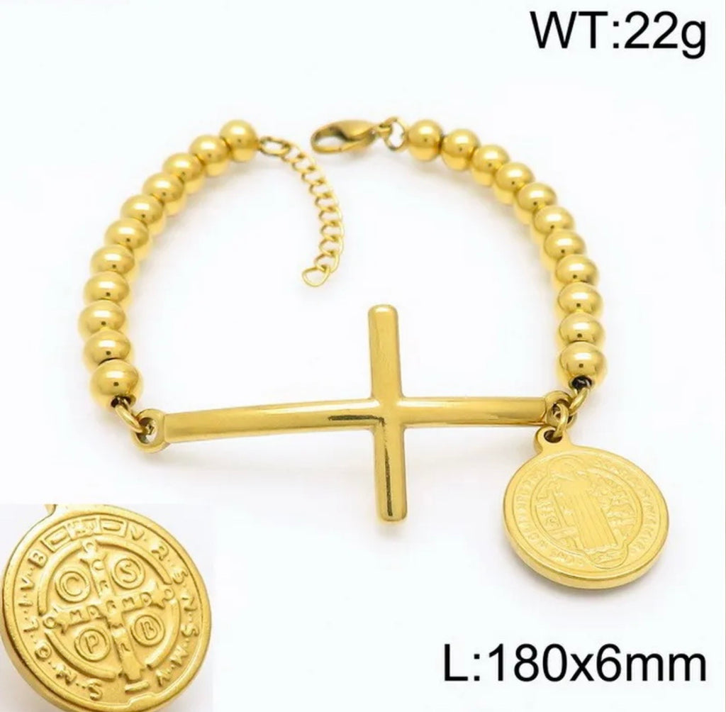 Bracelet for women with cross stainless steel