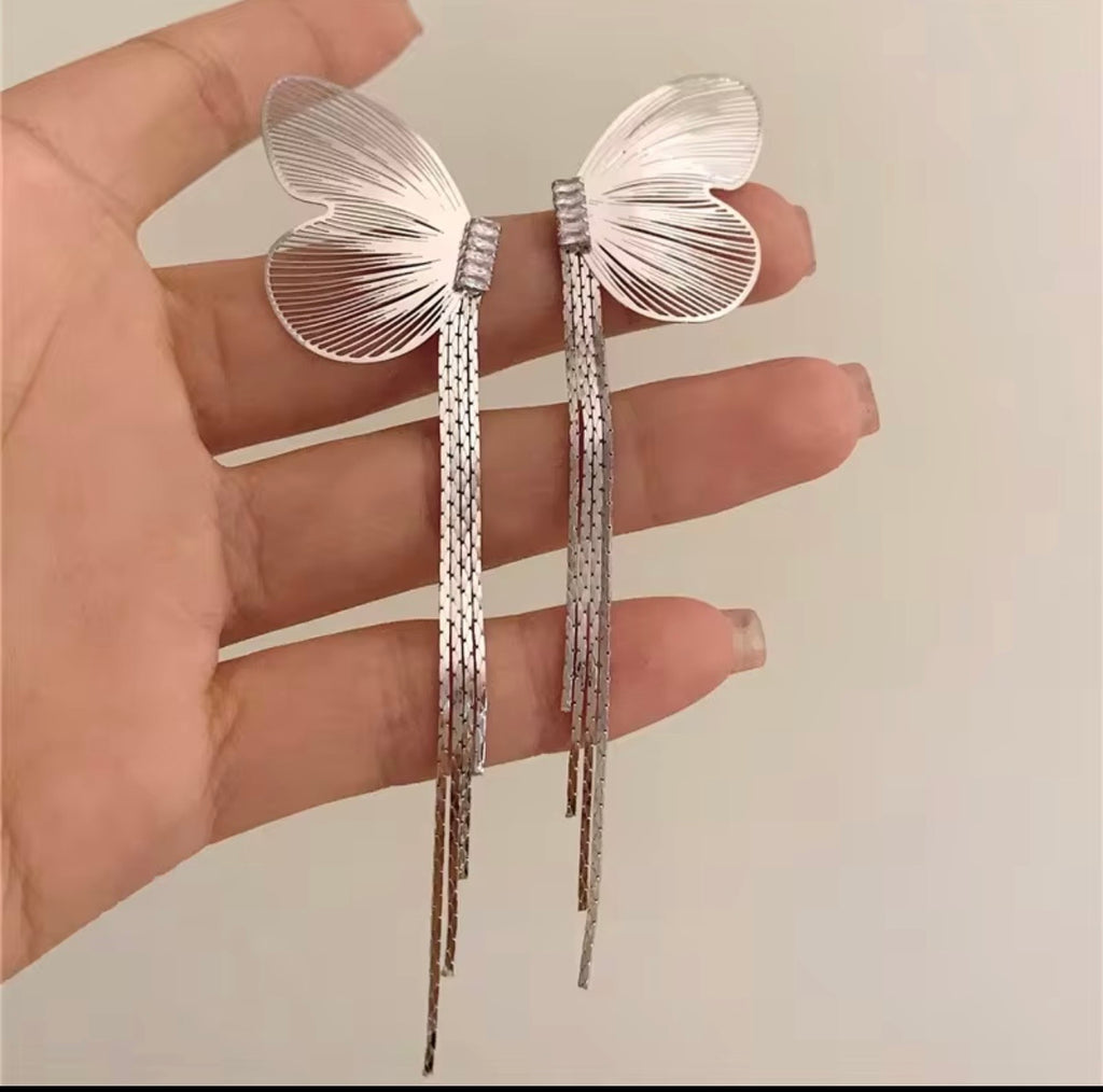 BUTTERFLY EARRINGS FOR WOMEN STAINLESS STEEL