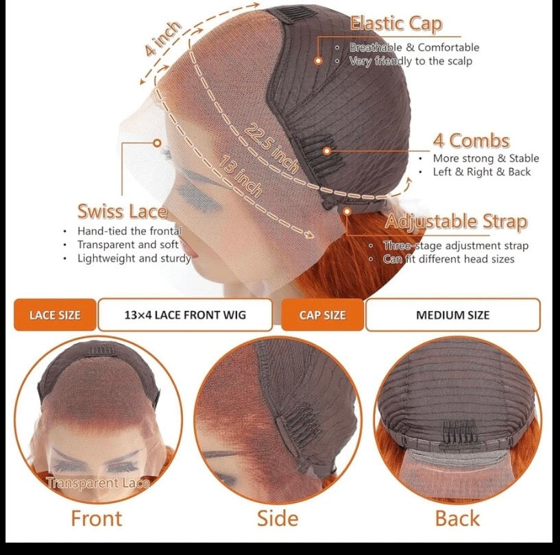 Ginger 13*4 lace frontal for black women 30 inches