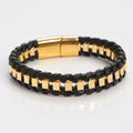 Men's Bracelet very elegant stainless steel gold and black