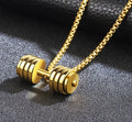 Men's Necklaces 18 K Gold long chains Stainless Steel Gym Weights